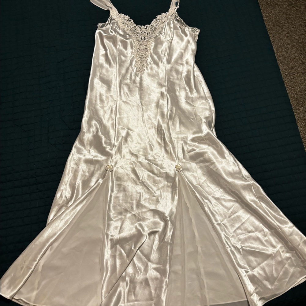Luxurious Satin Lace-Trimmed Slip